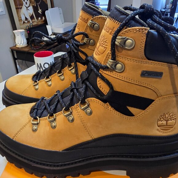 New Timberland GORE-TEX Waterproof Boots Vibram Wheat Black Nubuck Mens 10 - Picture 4 of 16